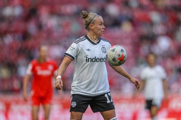 GER, Mainz, FSV Mainz 05 vs Eintracht Frankfurt, Google Pixel Frauen Bundesliga, Fussball, DFB, Spielzeit 2026 2027, MEWA Arena, 5. Spieltag im Bild: Pia Sophie-Wolter (Eintracht Frankfurt Frauen 17) DFB DFL REGULATIONS PROHIBIT ANY USE OF PHOTOGRAPHS AS IMAGE SEQUENCES AND OR QUASI-VIDEO, 18.09.2026 Copyright: HMBxMedia HendrikxHamelau