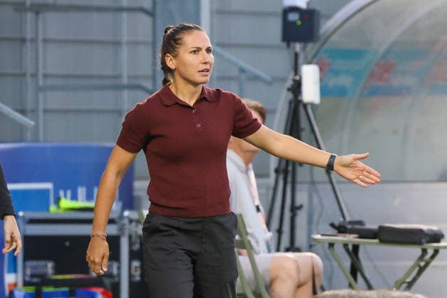 Eva-Maria Virsinger (Cheftrainerin TSG 1899 Hoffenheim) Fussball: Google Pixel Frauen-Bundesliga, 5. Spieltag, TSG 1899 Hoffenheim vs. VfL Wolfsburg am 18.09.2026 in Hoffenheim (Dietmar-Hopp-Stadion), Deutschland Hoffenheim Dietmar-Hopp-Stadion Deutschland Copyright: xFranzxReindelx