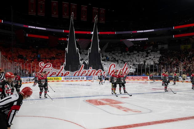 PENNY DEL 1; Kölner Haie - Grizzly Wolfsburg; Köln, 18.09.2026 Choreo; PENNY DEL 1; Kölner Haie - Grizzly Wolfsburg am 18.09.2026 in der KA2 in Köln (Deutschland). Copyright: xBEAUTIFULxSPORTS AndreasxDickx