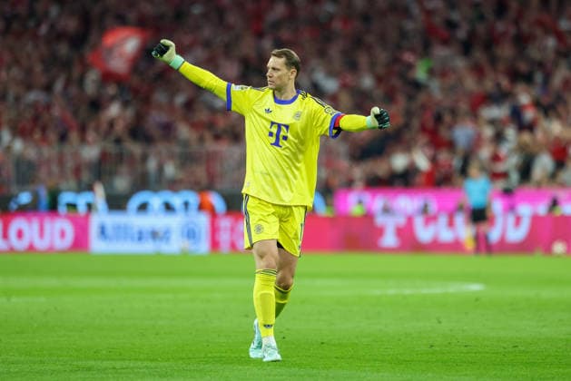 Manuel Neuer (FC Bayern Muenchen, 01) bejubelt das Tor zum 1:0, GER, FC Bayern Muenchen vs. 1. FC Union Berlin, Fussball, Bundesliga, 4. Spieltag, Saison 2026 2027, 18.09.2026, DFL DFB REGULATIONS PROHIBIT ANY USE OF PHOTOGRAPHS as IMAGE SEQUENCES and or QUASI-VIDEO, GER, FC Bayern Muenchen vs. 1. FC Union Berlin, Fussball, Bundesliga, 4. Spieltag, Saison 2026 2027, 18.09.2026 Muenchen Copyright: xEibner-Pressefoto JennixMaulx EP_JML
