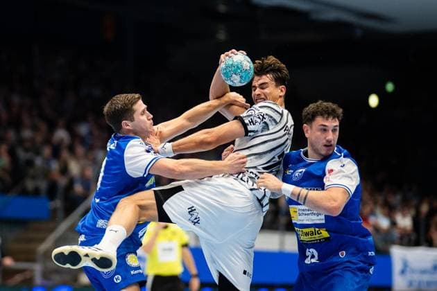HANDBALL OPEL HBL 5. SPIELTAG THSV EISENACH - THW KIEL ** NUR FÜR REDAKTIONELLE ZWECKE ** EDITORIAL USE ONLY **<p>18 09 2026-Eisenach: Handball Opel Handball 1. Bundesliga Saison 2026 - 2027 Werner Assmann Halle 5. Spieltag ThSV Eisenach - THW Kiel im Deutschland Thueringen Eisenach Copyright: SaschaxFromm