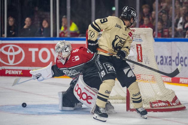 Janne Juvonen (Koelner Haie, 30) konnte den Alleingang von 10GRI abwehren. Koelner Haie vs. Grizzlys Wolfsburg, Eishockey, Penny DEL, 01. Spieltag, Saison 2026 2027, 18.09.2026 Koelner Haie vs. Grizzlys Wolfsburg, Eishockey, Penny DEL, 01. Spieltag, Saison 2026 2027, 18.09.2026 Köln Copyright: xEibner-Pressefoto ThomasxHaeslerx EP_THR