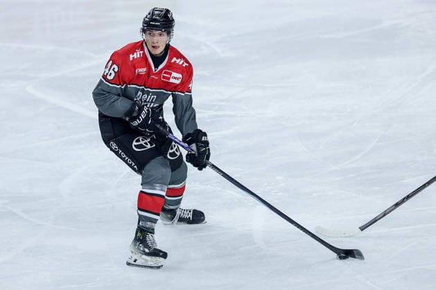 18.09.2026, Eishockey, DEL, Kölner Haie - Grizzlys Wolfsburg, 1.Spieltag, Saison 2026 27, Lanxess-Arena Köln: Kevin Niedenz (Koelner Haie 46) Nordrhein-Westfalen Deutschland