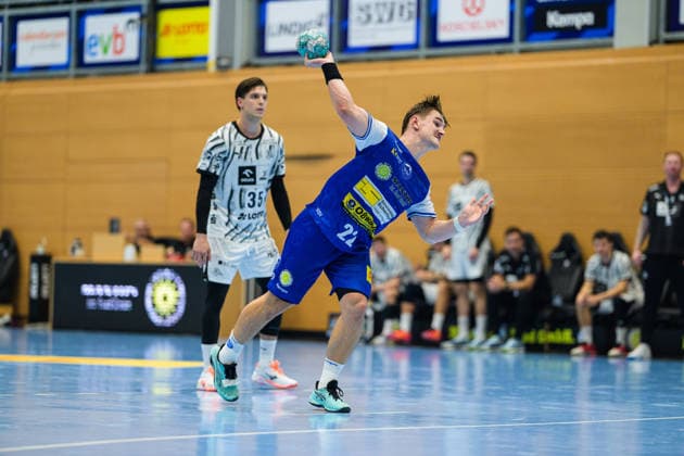 Felix Aellen (ThSV Eisenach, 22) im 7m. GER, ThSV Eisenach gegen THW Kiel, 1. Opel Handballbundesliga, Handball, 5.Spieltag, Saison 2026 2027, 20.00 Uhr, 18.09.2026 GER, ThSV Eisenach gegen THW Kiel, 1. Opel Handballbundesliga, Handball, 5.Spieltag, Saison 2026 2027, 20.00 Uhr, 18.09.2026 Eisenach Copyright: xMartinxHerbstx