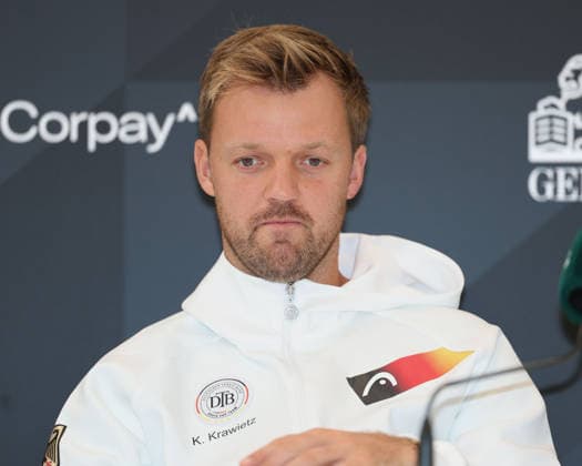 Davis Cup Draw Ceremony Germany vs. Croatia, Team Germany Kevin Krawietz, Heristo Arena, Halle Westf., Germany Tennis - Davis Cup 20026 - Davis Cup - Heristo Arena - Halle West - Northrhine Westphalia - Germany - 18 September 2026. Copyright: xJuergenxHasenkopfx
