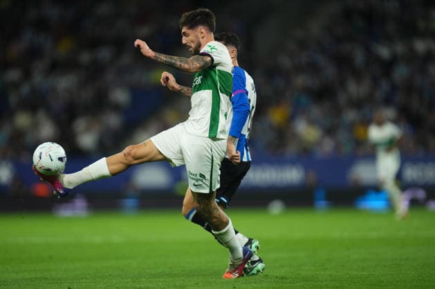 ESP: RCD Espanyol - Elche CF. La Liga EA Sports. Macthday 7 Fer Nino of Elche CF scores the 0-1 during the La Liga EA Sports match between RCD Espanyol and Elche CF played at RCDE Stadium on September 18, 2026 in Barcelona, Spain. kpng Copyright: xBaguxBlancox xPRESSINPHOTOx PS_2627_ESP_ELC_RAC_016