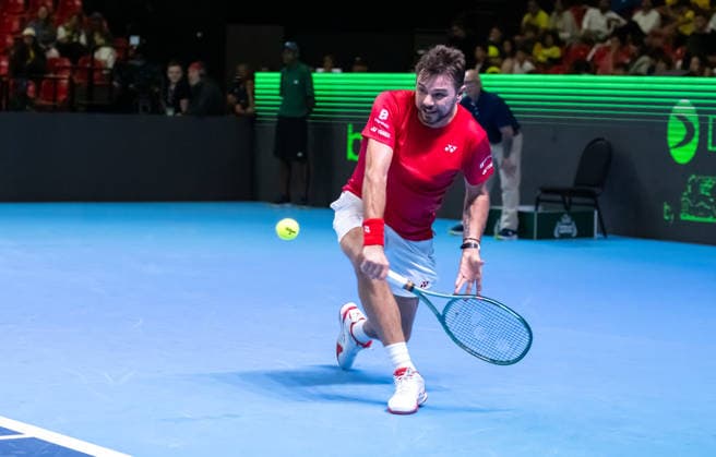 September 18, 2026, Rio De Janeiro, Rio De Janeiro, Brazil: Stan Wawrinka of Suisse Match action during the 2026 Davis Cup World Group I tie between Brazil and Switzerland, held at the Farmasi Arena in Rio de Janeiro, Brazil. Rio De Janeiro Brazil - ZUMAa293 20260918_zsp_a293_024 Copyright: xRicardoxAmaralx
