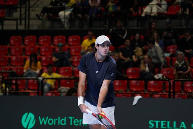 RECORD DATE NOT STATED Match between Gustavo Heide and Stan Wawrinka, valid for the Davis Cup, Brazil vs Switzerland 2026. Rio de Janeiro (RJ), 09 18 2026 - Sports Davis Cup Tennis RJ - Player Gustavo Heide during the Davis Cup, held at the Farmasi Arena, in the city of Rio de Janeiro this Friday, September 18, 2026.(Foto: Leonardo Antonio Thenews2 imago images) SPO  Copyright: xLeonardoxAntoniox
