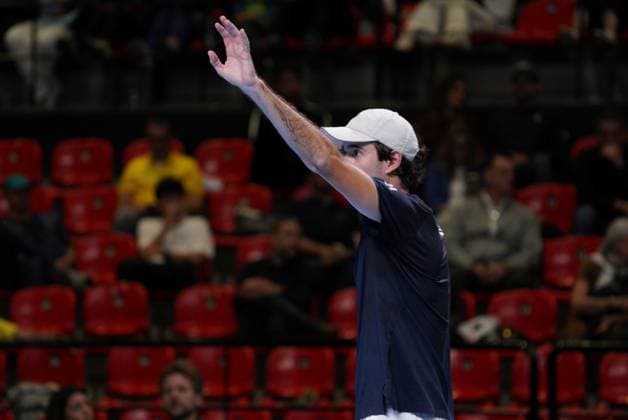 RECORD DATE NOT STATED Match between Gustavo Heide and Stan Wawrinka, valid for the Davis Cup, Brazil vs Switzerland 2026. Rio de Janeiro (RJ), 09 18 2026 - Sports Davis Cup Tennis RJ - Player Gustavo Heide during the Davis Cup, held at the Farmasi Arena, in the city of Rio de Janeiro this Friday, September 18, 2026.(Foto: Leonardo Antonio Thenews2 imago images) SPO  Copyright: xLeonardoxAntoniox