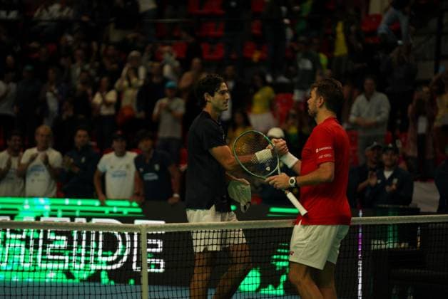 RECORD DATE NOT STATED Match between Gustavo Heide and Stan Wawrinka, valid for the Davis Cup, Brazil vs Switzerland 2026. Rio de Janeiro (RJ), 09 18 2026 - Sports Davis Cup Tennis RJ - Player Gustavo Heide during the Davis Cup, held at the Farmasi Arena, in the city of Rio de Janeiro this Friday, September 18, 2026.(Foto: Leonardo Antonio Thenews2 imago images) SPO  Copyright: xLeonardoxAntoniox