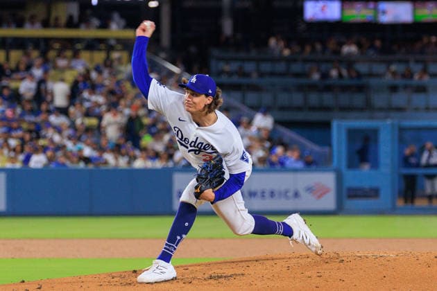 September 18, 2026, Los Angeles, California, USA: Starting pitcher, Tyler Glasnow 31 of the Los Angeles Dodgers during a regular-season MLB, Baseball Herren, USA game against the San Francisco Giants on Friday September 18, 2026 at Dodger Stadium in Los Angeles, California. Dodgers defeat Giants, 8-2. JAVIER ROJAS PI Los Angeles USA - ZUMAp124 20260918_zaa_p124_009 Copyright: xJavierxRojasx