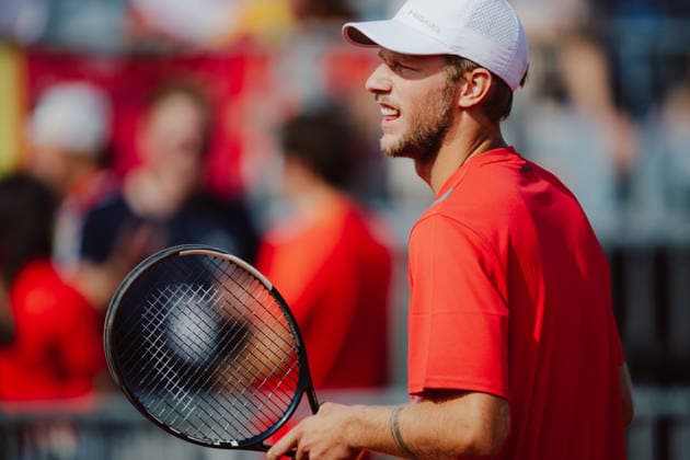 TENNIS - Davis Cup, AUT vs BEL VIENNA,AUSTRIA,19.SEP.26 - TENNIS - ITF Davis Cup, qualification round 2, Austria vs Belgium. Image shows Neil Oberleitner (AUT).  GEPAxpictures xAlexanderxSolc