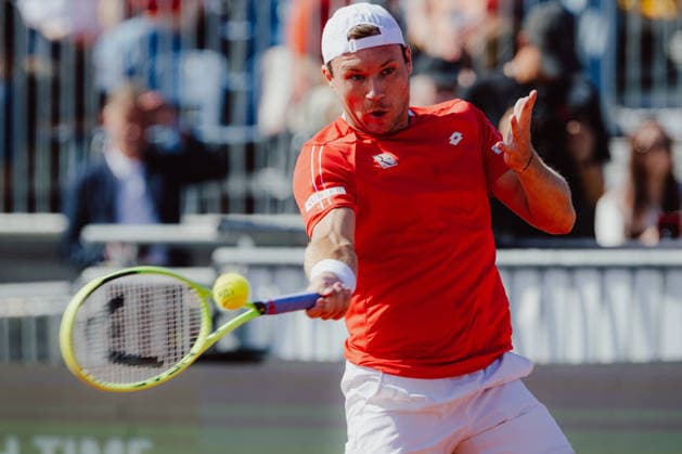 TENNIS - Davis Cup, AUT vs BEL VIENNA,AUSTRIA,19.SEP.26 - TENNIS - ITF Davis Cup, qualification round 2, Austria vs Belgium. Image shows Lukas Miedler (AUT).  GEPAxpictures xAlexanderxSolc