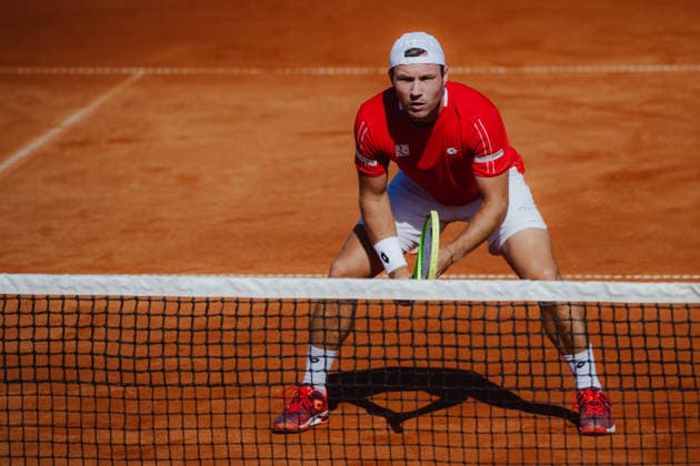 TENNIS - Davis Cup, AUT vs BEL VIENNA,AUSTRIA,19.SEP.26 - TENNIS - ITF Davis Cup, qualification round 2, Austria vs Belgium. Image shows Lukas Miedler (AUT).  GEPAxpictures xAlexanderxSolc