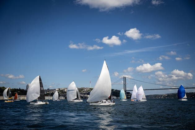 25th Bosphorus Cup in Istanbul ISTANBUL, TURKIYE - SEPTEMBER 19: Sailors and yachts compete in the Bosphorus Strait during the third day of the 25th Bosphorus Cup sailing races in Istanbul, Turkiye on September 19, 2026. Sebnem Coskun Anadolu Istanbul Turkey. Editorial use only. Please get in touch for any other usage.  Copyright: x2026xAnadoluxSebnemxCoskunx