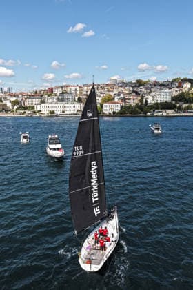 25th Bosphorus Cup in Istanbul ISTANBUL, TURKIYE - SEPTEMBER 19 : An aerial view of the 25th Bosphorus Cup sailing races, continue on its third day in Istanbul, Turkiye on September 19, 2026. Muhammed Enes Yildirim Anadolu Istanbul Turkey. Editorial use only. Please get in touch for any other usage.  Copyright: x2026xAnadoluxMuhammedxEnesxYildirimx