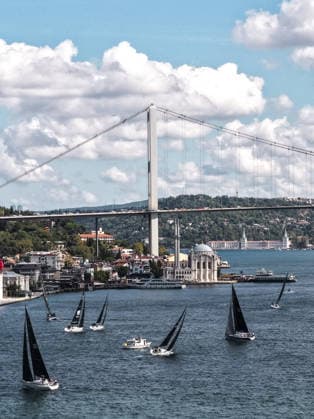 25th Bosphorus Cup in Istanbul ISTANBUL, TURKIYE - SEPTEMBER 19 : An aerial view of the 25th Bosphorus Cup sailing races, continue on its third day in Istanbul, Turkiye on September 19, 2026. Muhammed Enes Yildirim Anadolu Istanbul Turkey. Editorial use only. Please get in touch for any other usage.  Copyright: x2026xAnadoluxMuhammedxEnesxYildirimx