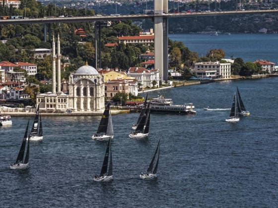 25th Bosphorus Cup in Istanbul ISTANBUL, TURKIYE - SEPTEMBER 19 : An aerial view of the 25th Bosphorus Cup sailing races, continue on its third day in Istanbul, Turkiye on September 19, 2026. Muhammed Enes Yildirim Anadolu Istanbul Turkey. Editorial use only. Please get in touch for any other usage.  Copyright: x2026xAnadoluxMuhammedxEnesxYildirimx