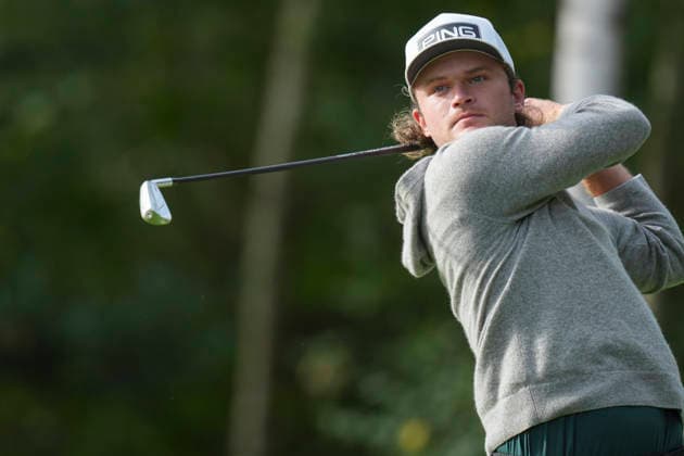 VIRGINIA WATER, ENGLAND - SEPTEMBER 19: Freddy Schott (GER) plays from the thirteenth tee during Round 3 at the BMW PGA, Golf Herren Championship at Wentworth Golf Club, Virginia Water on September 19, 2026 in Surrey, England The BMW PGA Championship