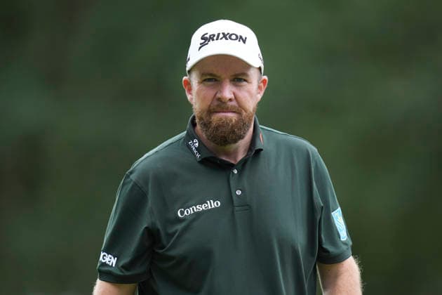 VIRGINIA WATER, ENGLAND - SEPTEMBER 19: Shane Lowry (IRE) after holing a birdie putt on the 6th green during Round 3 at the BMW PGA, Golf Herren Championship at Wentworth Golf Club, Virginia Water on September 19, 2026 in Surrey, England The BMW PGA Championship
