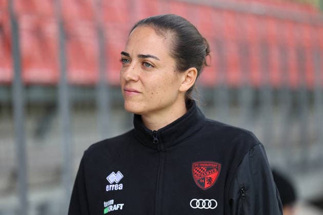 19.09.2026, xsefx, Fußball, FC Viktoria Köln - FC Ingolstadt 04, 3.Liga, Sportpark Höhenberg, 7. Spieltag, Saison 2026 2027: Cheftrainerin Sabrina Wittmann (FC Ingolstadt 04 hc) DFB regulations prohibit any use of photographs as image sequences and or quasi-video. Nordrhein-Westfalen Deutschland