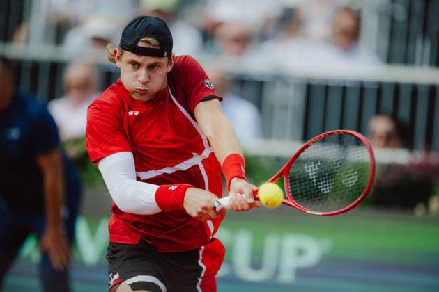 TENNIS - Davis Cup, AUT vs BEL VIENNA,AUSTRIA,19.SEP.26 - TENNIS - ITF Davis Cup, qualification round 2, Austria vs Belgium. Image shows Zizou Bergs (BEL).  GEPAxpictures xAlexanderxSolc