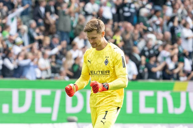 Moritz Nicolas (Borussia Moenchengladbach, 01) bejubelt das Tor zum 1:0. Borussia Moenchengladbach vs. 1. FSV Mainz 05, Fussball, 1. Bundesliga, 04. Spieltag, Saison 2026 2027, 19.09.2026 DFL DFB Regulations prohibit any use of Photographs as image sequences and or Quasivideo Borussia Moenchengladbach vs. 1. FSV Mainz 05, Fussball, 1. Bundesliga, 04. Spieltag, Saison 2026 2027, 19.09.2026 Moenchengladbach Copyright: xEibner-Pressefoto ThomasxHaeslerx EP_THR