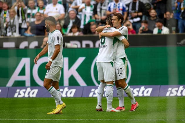 19.09.2026, GER, Fussball, Herren, Bundesliga , 1. Bundesliga, Saison 2026 2027, VfL Borussia Mönchengladbach - FSV Mainz 05 Florian Neuhaus (BMG) Torjubel, jubelt nach seinem Treffer zum 1:0 Copyright: xSvenxHanischx