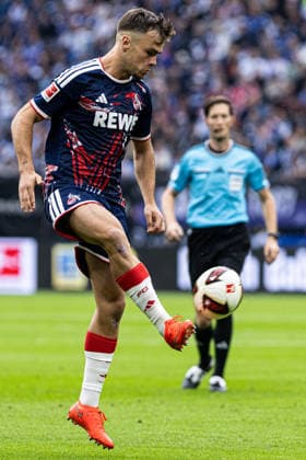 1. Fußball Bundesliga: Hamburger SV - 1. FC Köln; 19.09.2026 Thijs Dallinga (1. FC Köln, 27) 1. Fußball Bundesliga 4. Spieltag: Hamburger SV - 1. FC Köln; Volksparkstadion, Hamburg; 19.09.2026 DFL regulations prohibit any use of photographs as image sequences and or quasi video. Copyright: xBEAUTIFULxSPORTS Buriakovx