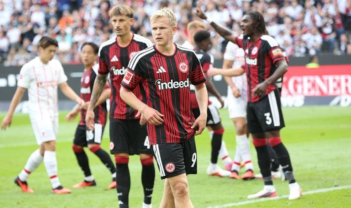 19.09.2026 xmgoodx Frankfurt am Main, Deutsche Bank Park Bundesliga Saison 2026 2027 Eintracht Frankfurt - SC Freiburg Jonathan Burkhardt (9, Eintracht Frankfurt) DFL DFB REGULATIONS PROHIBIT ANY USE OF PHOTOGRAPHS AS IMAGE SEQUENCES AND OR QUASI-VIDEO.