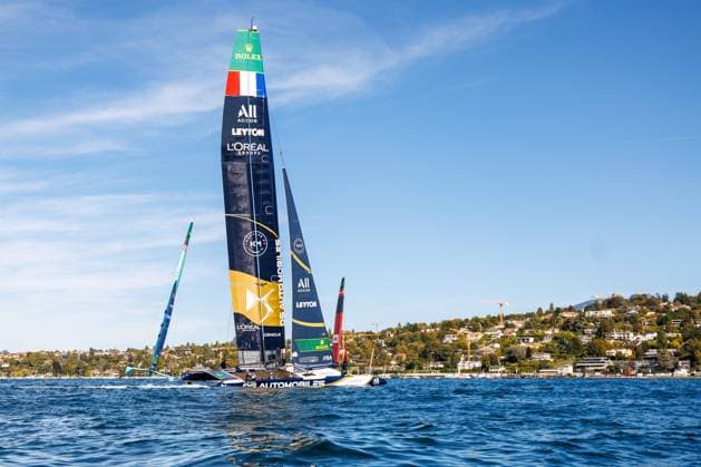 ROLEX SAIL GP PHOTOPQR LE DAUPHINE Grégory YETCHMENIZA ; Genève ; 19 09 2026 ; Genève (Suisse), 19 septembre Le Rolex SailGP Championship organise ce week-end sa onzième étape de la saison à Genève. Considérée comme la compétition nautique la plus spectaculaire au monde, elle réunit 13 équipes s’affrontant au plus près du rivage, à des vitesses atteignant 100 km h. Grégory Yetchmeniza Le Dauphiné Libéré Geneva, France, sept 19th 2026 The Rolex SailGP Championship is holding its eleventh stage of the season this weekend in Geneva. Considered the most spectacular sailing competition in the world, it brings together 13 teams competing close to the shore, at speeds reaching 100 km h. Genève France  Copyright: xPHOTOPQR LExDAUPHINE MAXPPPxGrégoryxYETCHMENIZAx 20260919JDL9387 20260919JDL9387