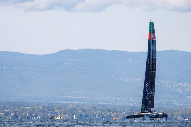 ROLEX SAIL GP PHOTOPQR LE DAUPHINE Grégory YETCHMENIZA ; Genève ; 19 09 2026 ; Genève (Suisse), 19 septembre Le Rolex SailGP Championship organise ce week-end sa onzième étape de la saison à Genève. Considérée comme la compétition nautique la plus spectaculaire au monde, elle réunit 13 équipes s’affrontant au plus près du rivage, à des vitesses atteignant 100 km h. Grégory Yetchmeniza Le Dauphiné Libéré Geneva, France, sept 19th 2026 The Rolex SailGP Championship is holding its eleventh stage of the season this weekend in Geneva. Considered the most spectacular sailing competition in the world, it brings together 13 teams competing close to the shore, at speeds reaching 100 km h. Genève France  Copyright: xPHOTOPQR LExDAUPHINE MAXPPPxGrégoryxYETCHMENIZAx 20260919JDL9390 20260919JDL9390