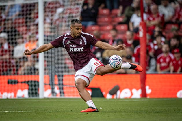 19th September 2026; The City Ground, Nottingham, Nottinghamshire, England; Premier League Football, Nottingham Forest versus Coventry City; Murillo of Nottingham Forest during the pre-match warm-up GodfreyxPitt