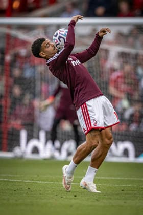 19th September 2026; The City Ground, Nottingham, Nottinghamshire, England; Premier League Football, Nottingham Forest versus Coventry City; Morgan Gibbs-White of Nottingham Forest during the pre-match warm-up GodfreyxPitt