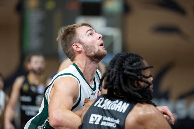Moritz Krimmer (Nr. 27 VET-CONCEPT Gladiators Trier) GER, Basketball Loewen Braunschweig gegen VET-CONCEPT Gladiators Trier, Basketball, easyCredit BBL, Woche 1, Spielzeit 2026 27, 19.09.2026 GER, Basketball Loewen Braunschweig gegen VET-CONCEPT Gladiators Trier, Basketball, easyCredit BBL, Woche 1, Spielzeit 2026 27, 19.09.2026 Braunschweig Copyright: xEibner-Pressefoto DanielxREINELTx EP_DRT
