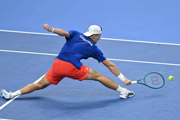 2026 Davis Cup men s team tennis World Championship, WM, Weltmeisterschaft match between the Czech Republic and the United States in Prague, Czech Republic, on September 19, 2026. Match Ben Shelton of USA against Jakub Mensik (pictured) of Czech Republic. (CTKxPhoto MichaelaxRihova) CTKPhotoP2026091905047  CTKPhotoP2026091905047