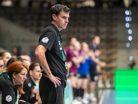 Nico Kiener, Cheftrainer (Frisch Auf Frauen), Frisch Auf Goeppingen vs. HC Leipzig, Handball, 1. Bundesliga, Spielzeit 2026 2027, 19.09.2026 Frisch Auf Goeppingen vs. HC Leipzig, Handball, 1. Bundesliga, Spielzeit 2026 2027, 19.09.2026 Goeppingen Copyright: xMichaelxSchmidt Eibner-Pressefotx EP_MST