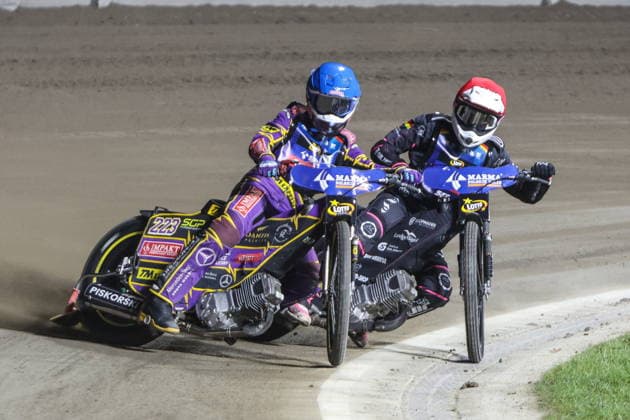 Rzeszow 19.09.2026. Speedway Euro Championship 2026 - Round 3 in Rzeszow, Poland --- Zuzel Indywidualne Mistrzostwa Europy 3 Final SEC w Rzeszowie Persons Shown : Kacper Woryna, Kai Huckenbeck Fot. Konrad Swierad Arena Akcji NEWSPIX.PL --- newspix.pl 