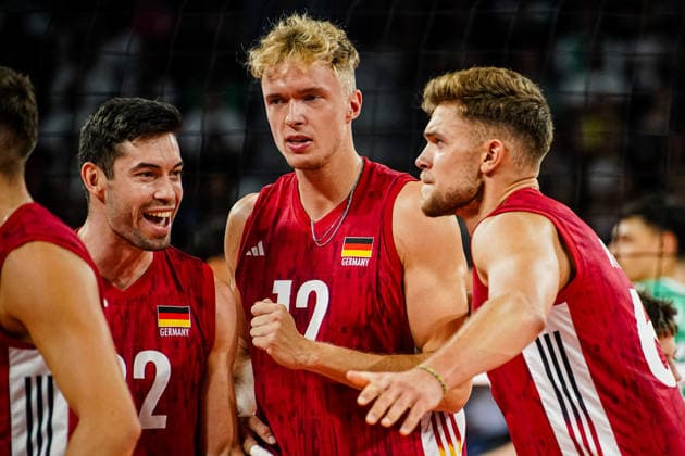 Volleyball - CEV EuroVolley 2026, Play Offs - 1 8-finals - Germany vs Bulgaria - 09.19.2026 SOFIA, BULGARIA - September 19th: Anton Brehme, 12 of Germany during CEV EuroVolley 2026, Play Offs - 1 8-finals match between Germany vs Bulgaria at Arena 8888 in Sofia, Bulgaria, on September 19th, 2026 in Sofia, Bulgaria. Copyright: xYulianxTodorovx