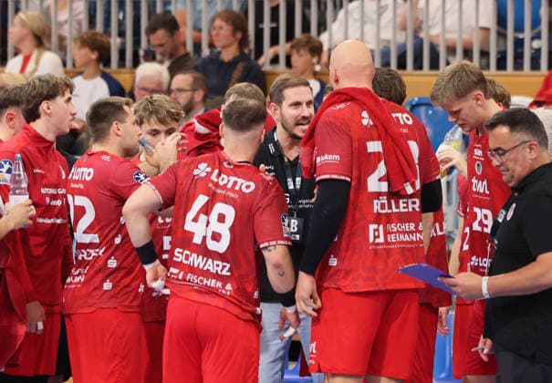 GER HBL2 Saison 2026 2027 VfL Potsdam vs EULEN Ludwigshafen, 19.09.26, MBS Arena, Potsdam Michael HAAS (Eulen Ludwigshafen_Trainer), Ansprache, Timeout