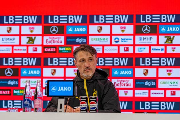 1. Fußball Bundesliga: VfB Stuttgart vs. Borussia Dortmund; 19.09.2026 Stuttgart, GERMANY - 19. September 2026: Niko KovaÄ (Borussia Dortmund, Trainer) während der Pressekonferenz nach dem Spiel zwischen dem VfB Stuttgart und Borussia Dortmund am 4. Spieltag der 1. Fußball Bundesliga in der MHP ARENA. Copyright: xBEAUTIFULxSPORTS Steinx