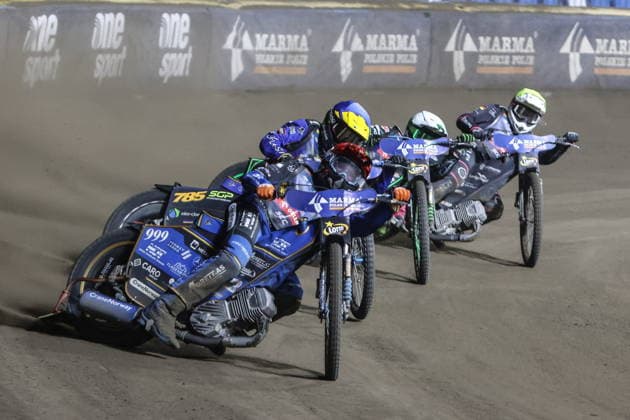 Rzeszow 19.09.2026. Speedway Euro Championship 2026 - Round 3 in Rzeszow, Poland --- Zuzel Indywidualne Mistrzostwa Europy 3 Final SEC w Rzeszowie Persons Shown : Mathias Pollestad, Nazar Parnicki, Nazar Parnitskyi, Patryk Dudek, Kai Huckenbeck Fot. Konrad Swierad Arena Akcji NEWSPIX.PL --- newspix.pl 