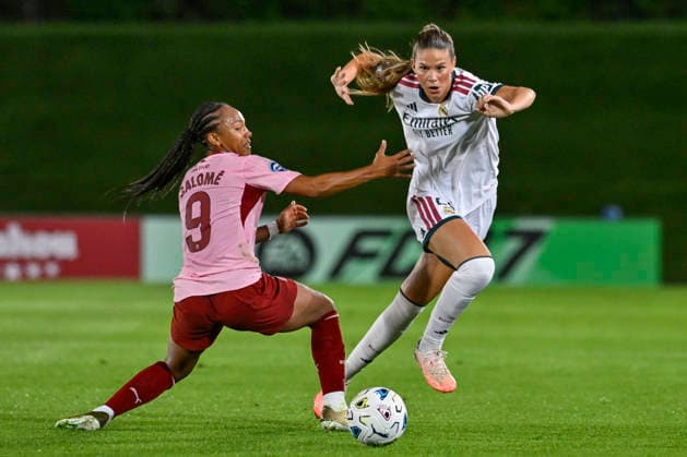 September 19, 2026, Madrid, Madrid, Spain: 22 BELLA ANDERSSON of Real Madrid CF Femenino in action during the Spanish Women League, Liga F, football match played between REAL MADRID fem 3 Vs VALENCIA CF 1 femenino at Alfredo Di Stefano stadium on September 19, 2026, in Valdebebas, Madrid, Spain. Madrid Spain - ZUMAc312 20260919_zsp_c312_318 Copyright: xOscarxManuelxSanchezx