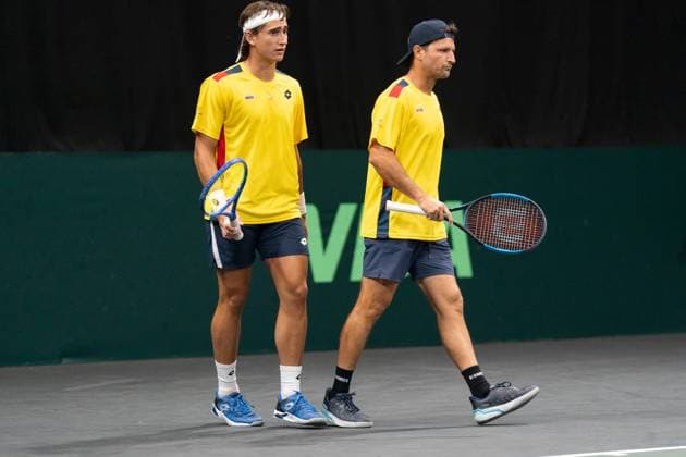2026-09-19 - Davis Cup 2026 DEN BOSCH, NETHERLANDS - SEPTEMBER 19: Miguel Tobon, Nicolas Barrientos during the Davis Cup 2026 match between Netherlands and Columbia at the Maaspoort on September 19, 2026 in Den Bosch, Netherlands Den Bosch Maaspoort Netherlands Content not available for redistribution in The Netherlands directly or indirectly through any third parties. Copyright: xMarleenxFouchierx