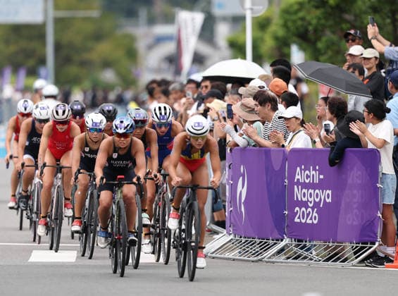 (260920) -- NAGOYA, Sept. 20, 2026 -- Athletes compete during the women s individual triathlon final at the 20th Asian Games Aichi-Nagoya 2026 in Gamagori City of Aichi Prefecture, Japan, Sept. 20, 2026. ) (SP)JAPAN-NAGOYA-ASIAN GAMES-TRIATHLON-WOMEN S INDIVIDUAL FINAL DengxHua