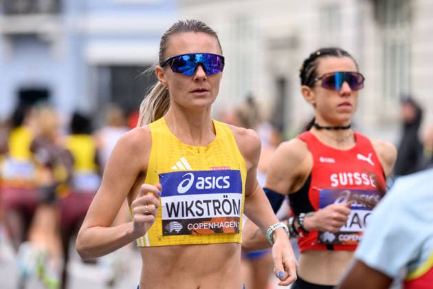 260920 Carolina Wikström of Sweden during warm-ups ahead of the Copenhagen Half Marathon in the World Athletics Road Running Championships on September 20, 2026 in Copenhagen. Photo: Mathilda Schuler BILDBYRAN kod MA MA1036 friidrott athletics friidrett world athletics road running championships copenhagen half marathon 2026 bbeng half marathon Copyright: MATHILDAxSCHULER BB260920MA002