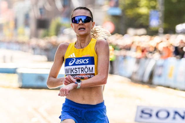 260920 Carolina Wikström of Sweden after the Copenhagen Half Marathon in the World Athletics Road Running Championships on September 20, 2026 in Copenhagen. Photo: Mathilda Schuler BILDBYRAN kod MA MA1036 friidrott athletics friidrett world athletics road running championships copenhagen half marathon 2026 bbeng half marathon depp Copyright: MATHILDAxSCHULER BB260920MA033