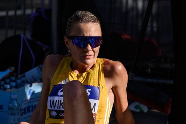 260920 Carolina Wikström of Sweden after the Copenhagen Half Marathon in the World Athletics Road Running Championships on September 20, 2026 in Copenhagen. Photo: Mathilda Schuler BILDBYRAN kod MA MA1036 friidrott athletics friidrett world athletics road running championships copenhagen half marathon 2026 bbeng half marathon depp Copyright: MATHILDAxSCHULER BB260920MA035