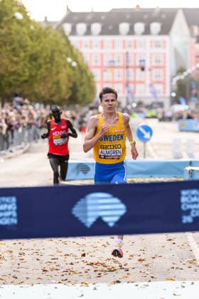260920 Andreas Almgren of Sweden during the Copenhagen Half Marathon in the World Athletics Road Running Championships on September 20, 2026 in Copenhagen. Photo: Mathilda Schuler BILDBYRAN kod MA MA1036 friidrott athletics friidrett world athletics road running championships copenhagen half marathon 2026 bbeng half marathon Copyright: MATHILDAxSCHULER BB260920MA048