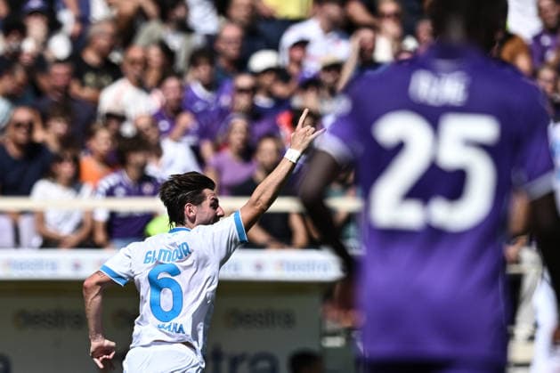 Mp Firenze 20 09 2026 - campionato di calcio serie A Fiorentina-Napoli foto Matteo Papini Image nella foto: esultanza gol Billy Gilmour 